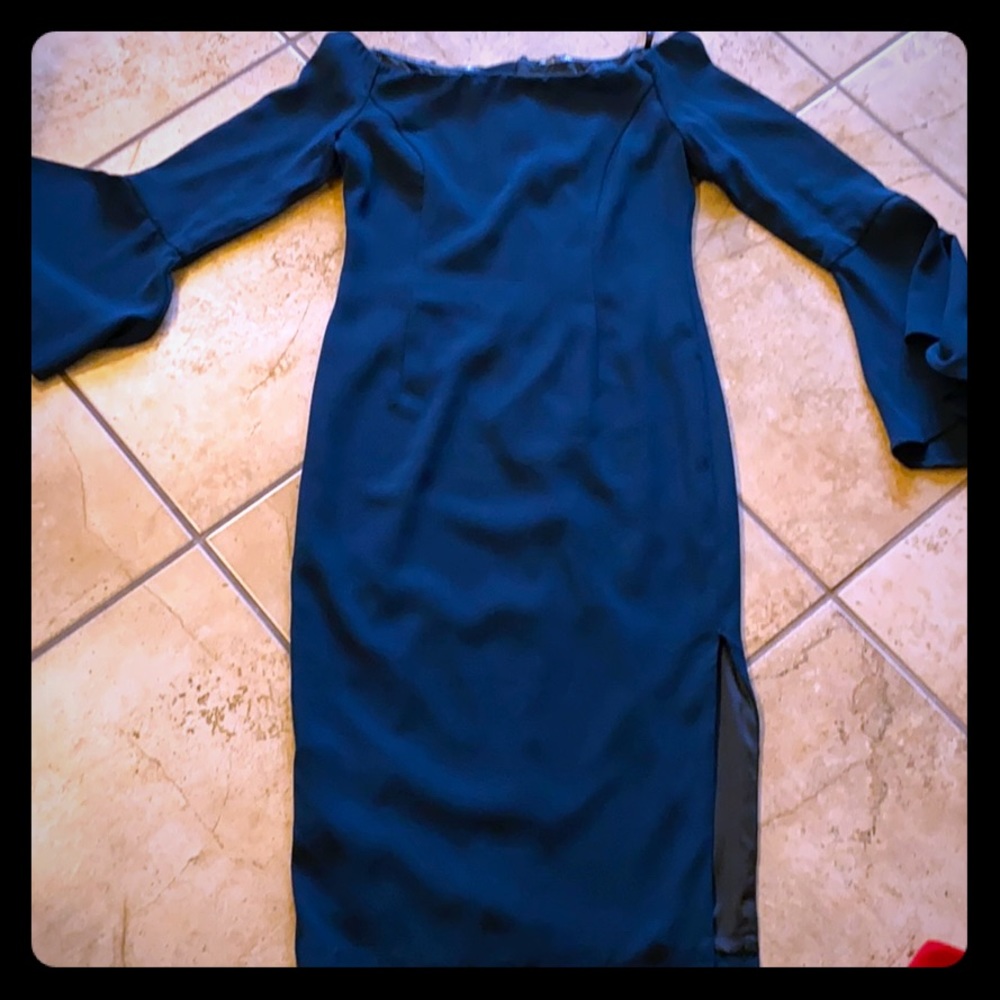 Cocktail dark green dress, perfect for weddings